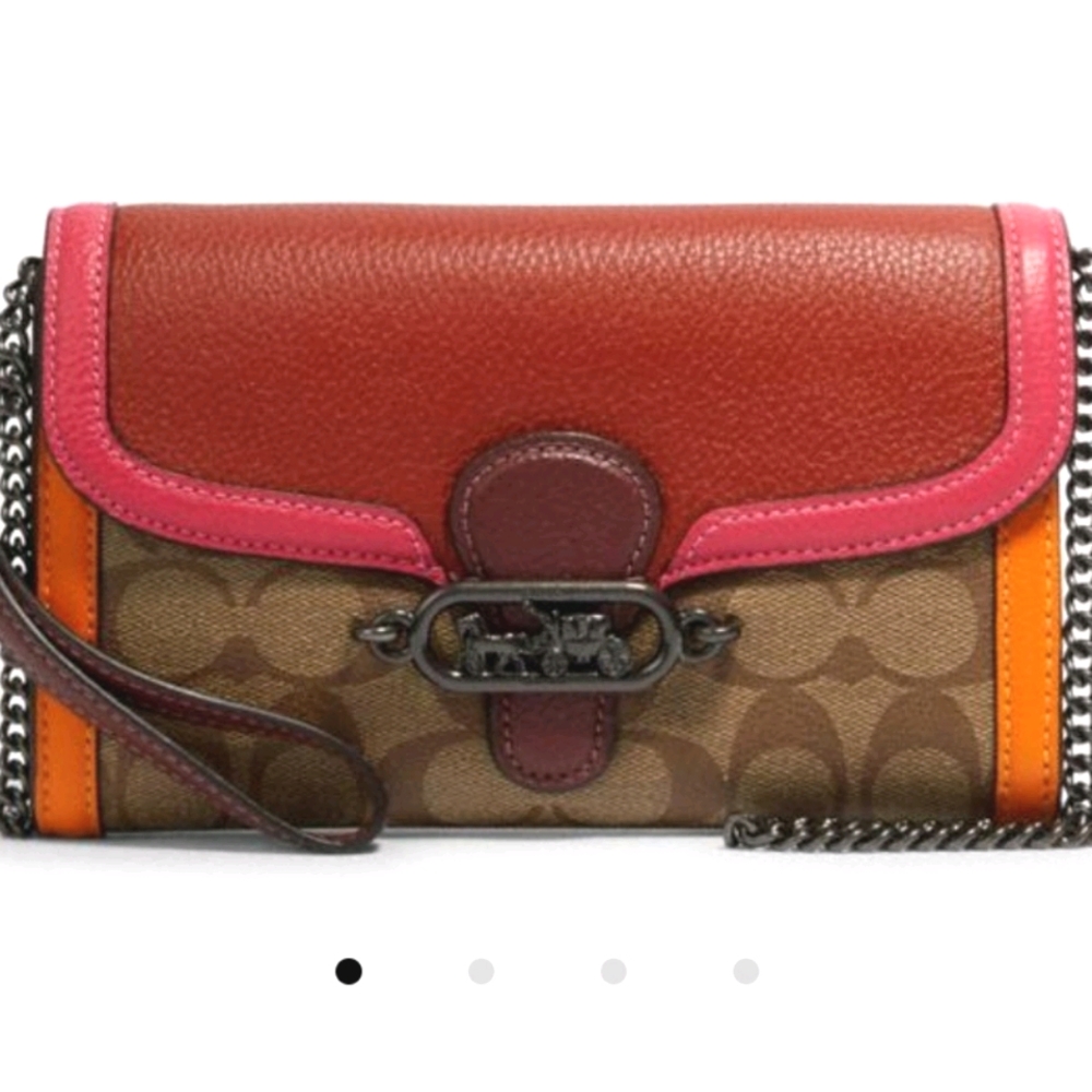 Coach Jade crossbody in colorblock.